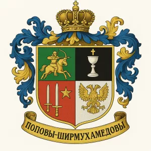 Герб семьи ПОПОВЫ-ШИРМУХАМЕДОВЫ