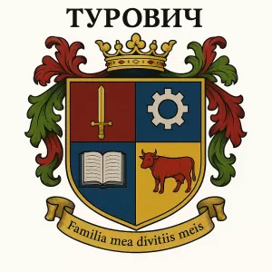 Герб семьи Familia mea divitiis meis