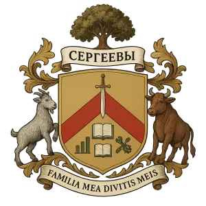 Герб семьи Familia mea divitiis meis