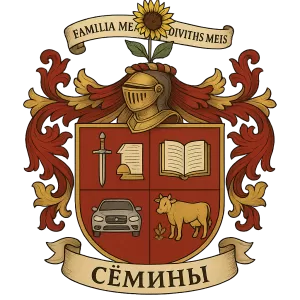 Герб семьи Familia mea divitiis meis