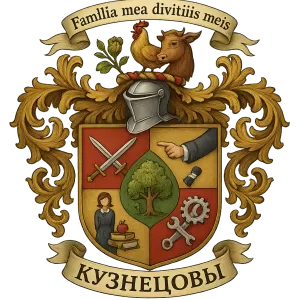 Герб семьи Familia mea divitiis meis