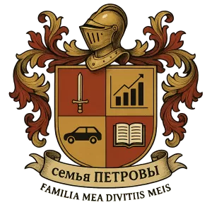 Герб семьи Familia mea divitiis meis
