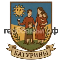 Герб семьи Батурины
