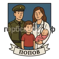 Герб семьи Попов