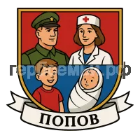 Герб семьи Попов