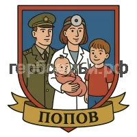 Герб семьи Попов